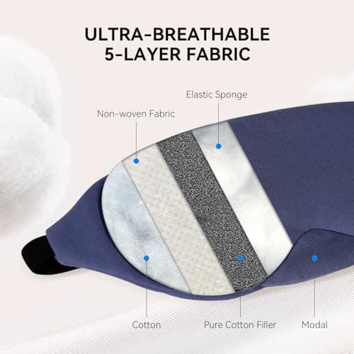 Mavogel Cotton Sleep Mask with Updated Bending Nose Design, 100% Handmade — view 6
