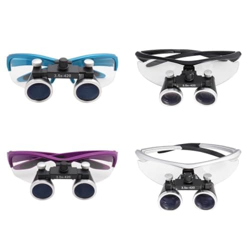 3.5X 420 mm Dental Binocular Loupes with 5W LED Headlamp (Purple) — view 5