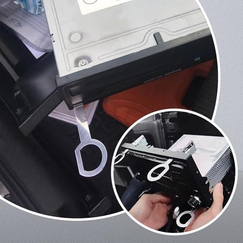 4 Pcs Radio Removal Tool Keys, Radios/DVD/CD Release Key Extraction Tools, Stainless Steel Pin Stereo Adapter Disassembly Tool, Universal Media Player Pins for Audi VW VolksWagen (Silver) — view 6
