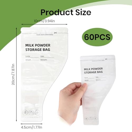 60 Pcs Travel Protein Powder Bags Pre Sealed Portable Storage Gym Travel — view 2