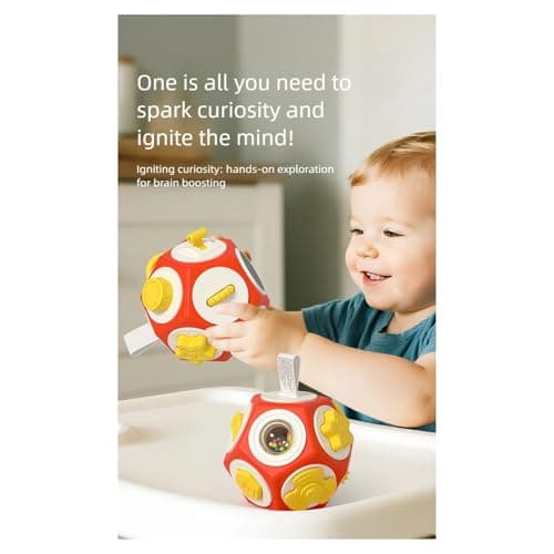 Portable interactive cube toy for toddlers with 12 activities and fun multi-face cubes for early learning — view 5