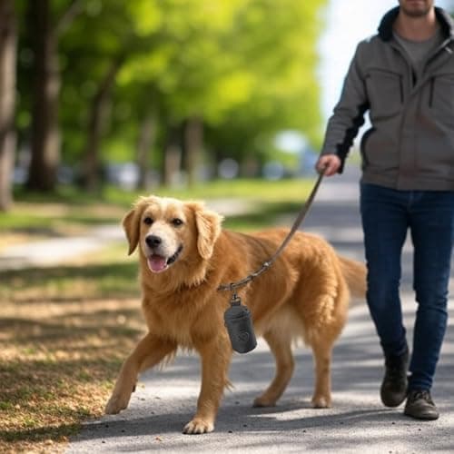 FveVqe 2Pcs Poo Bag Holder, Durable and Leakproof Dog Poop Bag Holder, Lightweight Poo Bags Dispenser Apply for Pet Travel Dog Walking Park, Easy to Attach, Perfect for Walks & Travel(Black) — view 5
