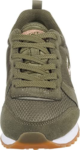 Skechers Women's Og 85 Gold'n Gurl Trainers, Olive Suede Nylon Mesh Rose Gold Trim, 7 UK — view 4