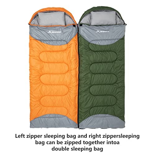 BISINNA Sleeping Bag with Pillow - 4 Season Lightweight Waterproof Warm Sleeping Bag with a compression sack for Adults, Women, Men's Outdoors Camping, Hiking — view 5