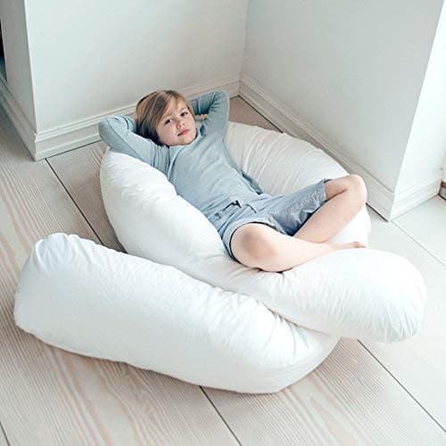 Iyan Soft Furnishing Large Deluxe 9 ft big C-U shape - Full Body Pregnancy Pillow & Maternity - Back support - comfort pillow Disability/Fibromyalgia Aid Pillow only — view 2