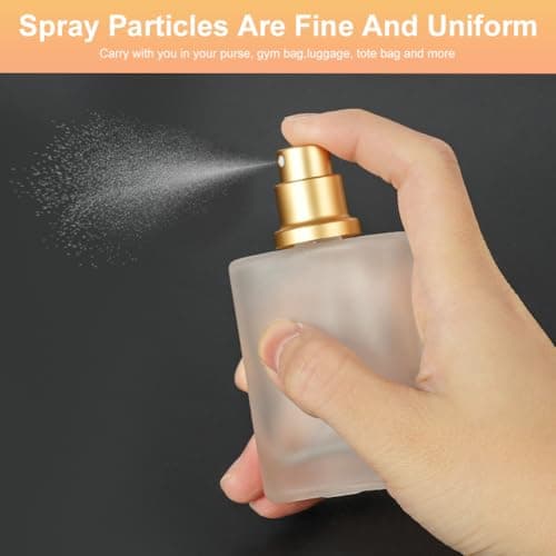 LOPHE Perfume Atomiser Refillable, Mini Perfume Refill Bottles, Empty Clear Glass Perfume Atomiser Spray Bottles, Portable Atomiser with Fine Mist for Daily Business Trips, 30 ml 2 Pcs — view 5