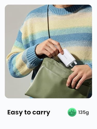 UGREEN USB C Charger 65W GaN Fast Charger 3 Port Compact Travel Plug — view 4