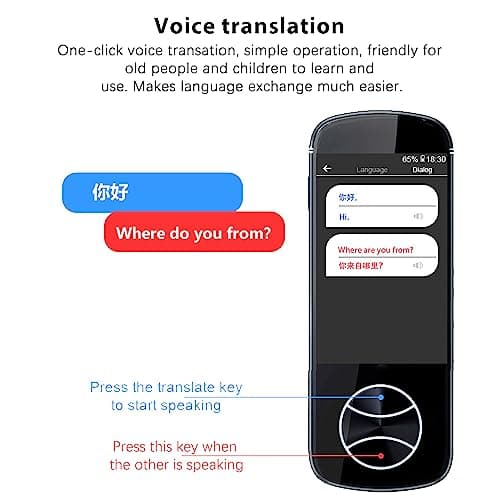 Translator Device, Large Display Panel, 128 Languages Translation, Offline Translation, Photo Text Translation, Group Chat, Large Capacity Battery, Easy to Operate — view 3