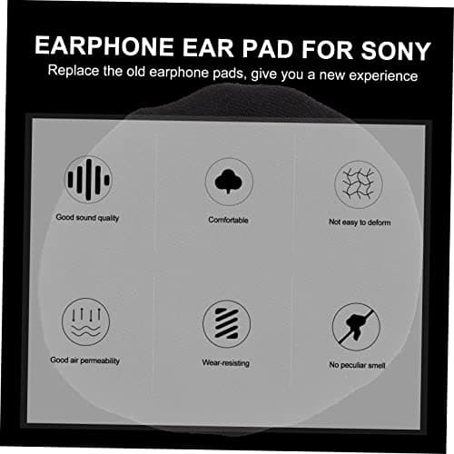 4 Pack Black Cotton Headphone Earpad Covers, Dust Protection — view 4
