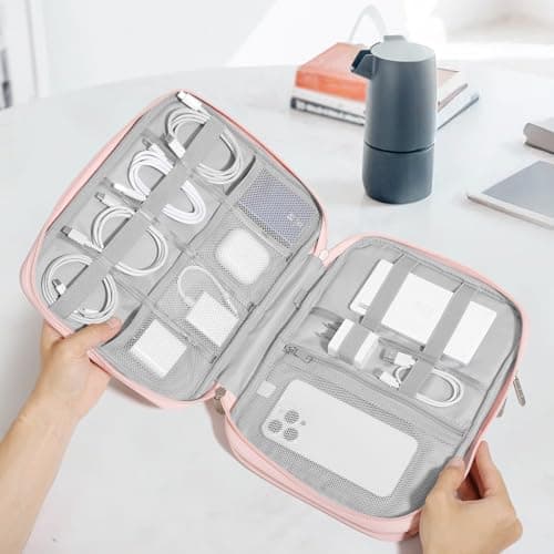 MoKo 9-11 Inch Tablet Sleeve Bag for iPad A16 2025, 10.2-inch iPad 2021, Pro 11" M5, Air M3, Galaxy Tab A11+/ A9+, Protective Sleeve Bag for Pencil/Magic Keyboard, Pink — view 3