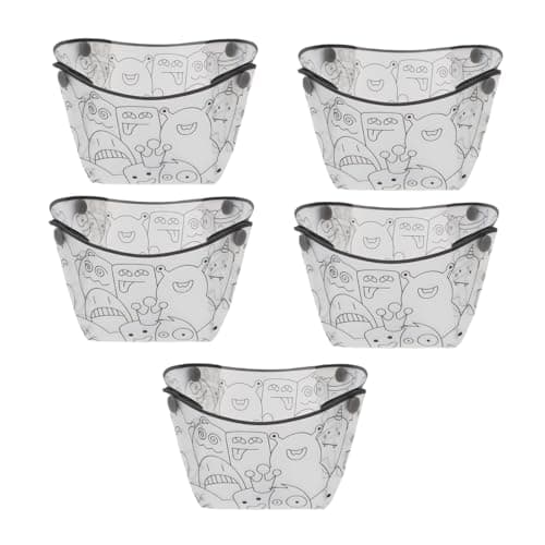 Hamwesh Collapsible Bowl Set, 5 Pack, Food Grade PP, Snap Fold Design — view 2