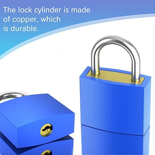 Taiyeestar 10 Pcs Suitcase Locks with Keys, Small Padlocks with Key, Luggage Lock with Key, mini Padlocks for Travel, Gym, Suitcase, Backpack, Bag, Locker (Colourful) — view 4