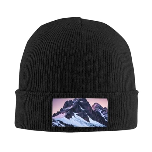 RoMuka Knitted Wool Travel Hat - Velvet Patch Winter Warm Hat Suitable for Home or Outdoor Activities, Travel Mountain, One Size, Travel Mountain, One Size — view 2