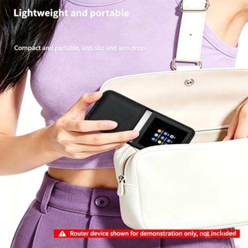 Portable WiFi Silicone Protective Case, Compatible with Huawei Portable WiFi X Mobile Hotspot, Shockproof Dustproof Soft Cover, Live Streaming Device Shell for Outdoor Travel Broadcast (Black) — view 3