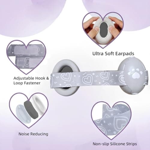 Baby Ear Defenders for 0-36 Months, Soft Adjustable with Noise‑Reduction — view 4