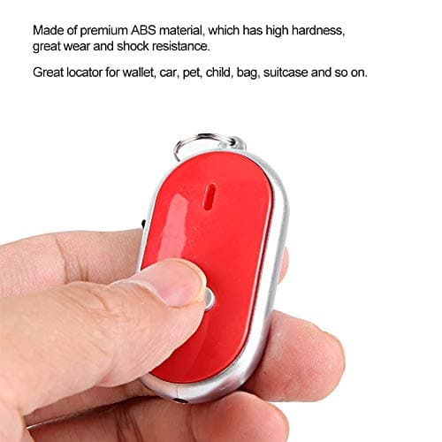 Leapiture Whistle Key Finder, Voice Controlled Item Locator, Anti Lost Device for Phone, Key Chain, Wallet, Luggage (Red) — view 4