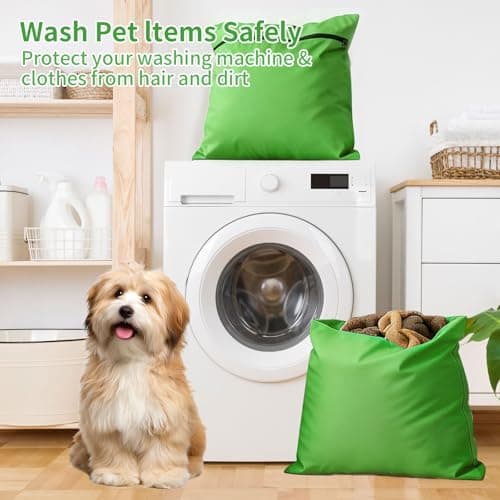 Pet Laundry Bag, Large Pet Laundry Bag with Zipper Stops Pet Hair Blocking theWashing Machine Jumbo Size Wash Bag ldeal For Dog Cat Horse Guinea Pig — view 3