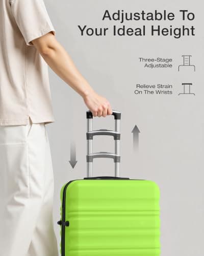 COOLIFE Carry On Suitcase 20 Inch, Durable ABS+PC Hardshell Travel Luggage — view 5