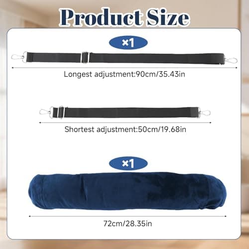 HAVIRI Fillable Travel Pillow, Portable Empty Neck Pillow Stuffable for Travel with Adjustable Straps, Soft Airplane Pillows Stuffable for Essentials Extra Luggage, Travel Essentials(Blue) — view 2