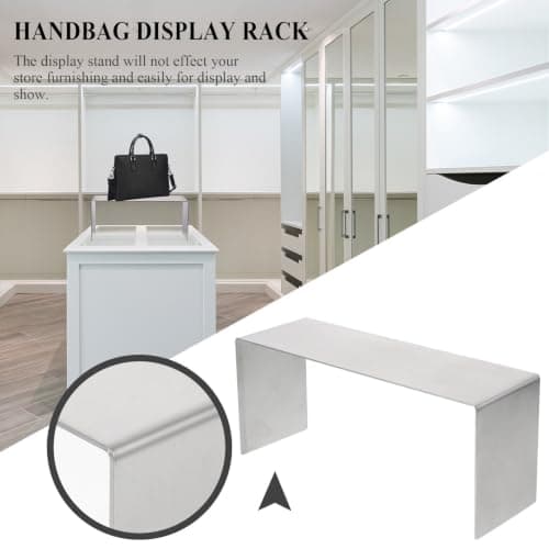 Sewroro Stainless Steel Shoe Bag Display Stand Silver Large for Store — view 3
