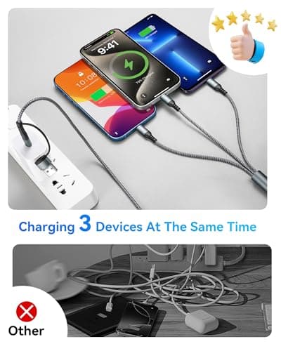 UZAHSK 5 in 1 Multi Charger Cable, USB A/C Cable with Data Transfer — view 6