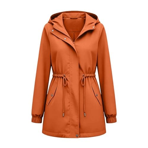 OVARA Women's Lightweight Waterproof Jackets Breathable Hooded Rain Coat Rain Jacket Ladies Packable Functional Windbreaker Jacket Rain Coat for Cycling Hiking Walking — view 5
