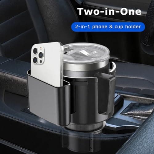 Car Cup Holder Expander, Universal Cup Holder Adapter with Expandable Insert for Large Bottles and Mugs, Fits 0.4–1.2 L Containers, 3.2–4.1 in Diameter — view 6