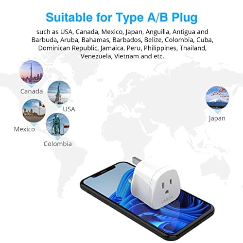 VINTAR 2 Pack US to UK Plug Adapter With 10A Fuse(Type A, B) — view 4