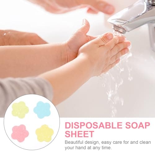 WRITWAA Disposable Travel Soap Sheets Pocket Size 10pcs with Plastic Box Hand Wash Mini Soap Paper Lightweight Random Color for Travel and Back to School Outdoor Use — view 5