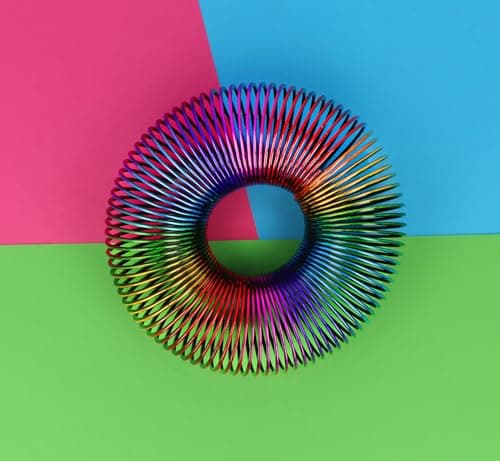 HENBRANDT 2 x Chroma Spring Fidget Toys - Rainbow Coil Sensory Fidgets Stress Relief Twist Coils for Children Adults Party Favours Stocking Fillers — view 5