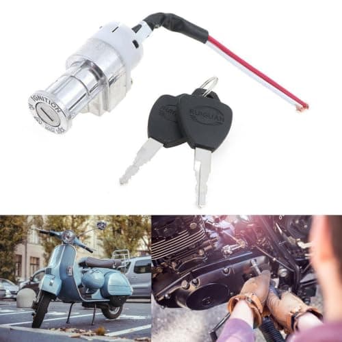 Bbajszx Anti Theft Cylinder Battery Pack 10mm Diameter 16mm Length for Electric Bike Motorcycle Scooter Anti Theft Ignition Cylinder with — view 2