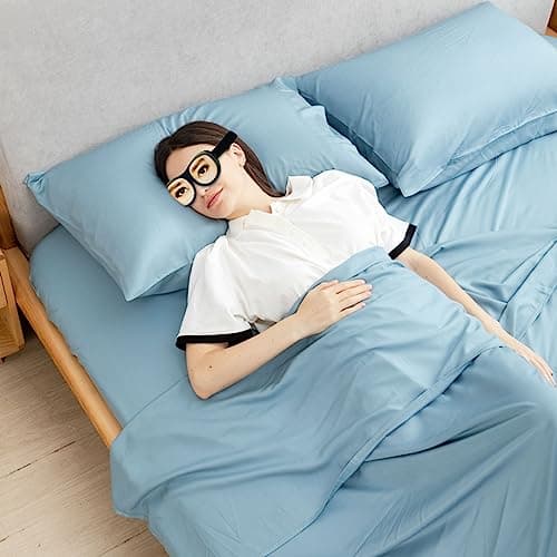 VIKSAUN 4 Pieces Sleep Mask With Eyes Open, Soft Fluffy Sleeping Eye Cover for Meditation, Night, Travel, Nap (4 pcs) — view 6