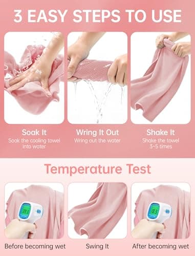 CHEMLUK Cooling Towels 4 Packs: Instant Cool Towel for Hot Weather Neck and Face UV Protection Quick Dry Microfibre Sweat Towels for Gym Yoga Running Camping Workout Sports Travel — view 2