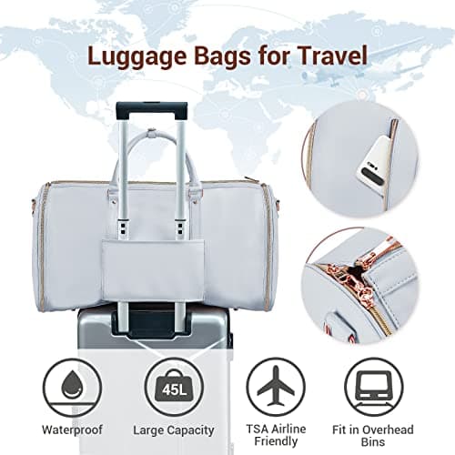 Garment Bags for Travel for Women, Blue, L, Carry-on Garment Bag with Strap — view 5
