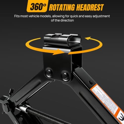 Labor-saving Car ScissorJack with Ratchet, 2Ton Heavy Duty Thickened Steel Scissor Jacks for Cars, Lifting Range:4.9“-16.1”, Universal Scissor Jack for Lifting Cars/SUV/Sedans Car Emergency Kit, Black — view 4
