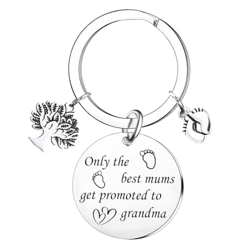 Nfyxcaz First Time Grandma Gifts New Grandma Gift Keychain Mother's Day Gift Grandmother Announcement Gift Keychain Grandma To Be Keyring