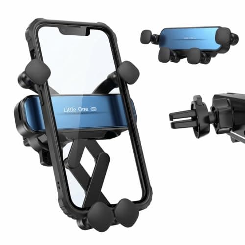 AIYEEN Little One Pro Car Phone Holder for Vent, Mini One-Hand Car Mount with Eagle Clip, Zero Noise Phone Cradle for Car, 360° Rotation Compatible with iPhone Samsung Android 4.7-6.7" (Blue)