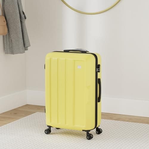 FLYMAX 24" Medium Suitcase 4 Wheel Lightweight Luggage Hard Shell ABS Travel Case Hold Check in Fits 15kg - 20kg Medium Size + 3 Digit Lock + Telescopic Handle 69 Litre Capacity — view 2