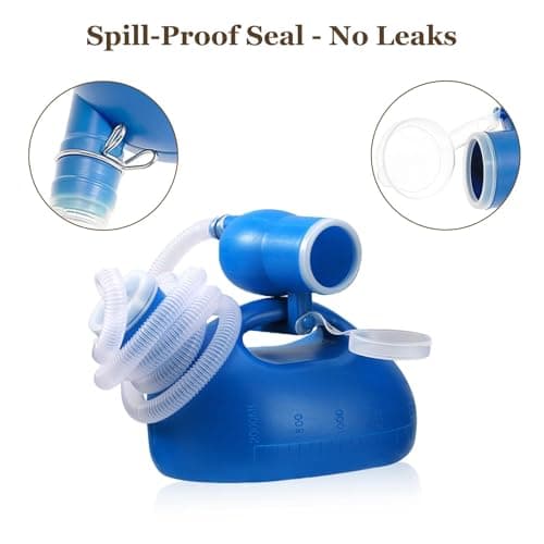 2 Litre Portable Urinal Bottles, 1.5M Hose Urine Collection Solution — view 5