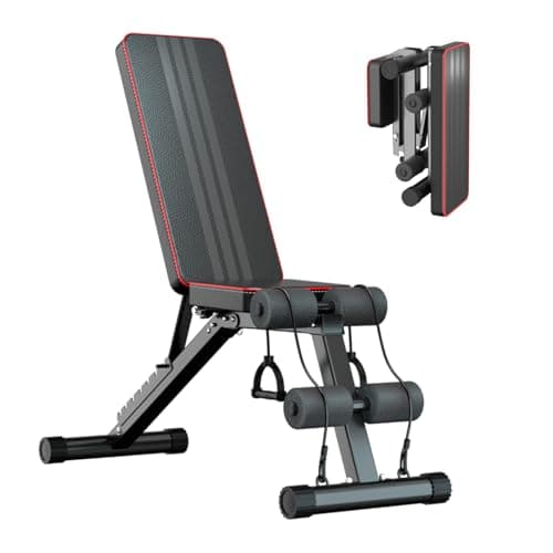 Panana Adjustable Weight Bench, Foldable Gym Bench for Home Workouts