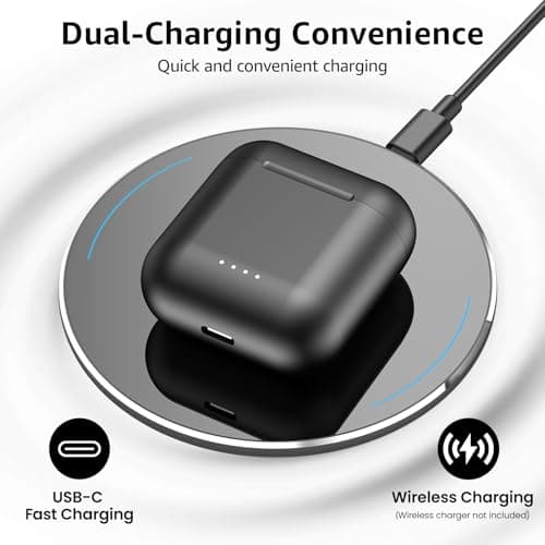 TOZO T6 Wireless Earbuds, Bluetooth 5.3 Ear Buds, Stereo Sound in Ear Headphones, 50H Playtime for Travel, Work and Calls, Wireless Charging, AI Clear Call, APP Customizable EQs, IPX8 Earphones — view 3