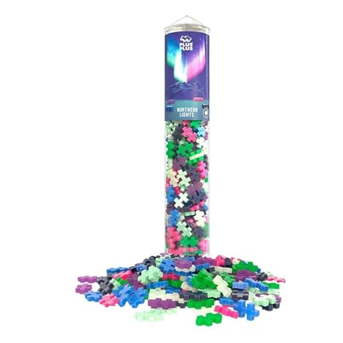 PLUS PLUS Building Blocks Toy - 240 pc Kids Construction Toys, Creative Learning Resources and STEM Play for Home and Travel - Girls and Boys Toys Age 5 Plus - Northern Lights 240 Pieces