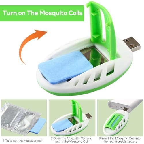 Rppiup 2pcs USB Mosquito Repellent Plug In 90 Tablets, USB mosquito killer, Portable Usb Electrical Mosquito Repellent Killer Hiking Outdoor Summer Home Insect Repellent mosquito plug in travel — view 5