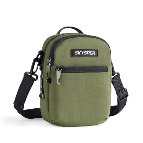 SKYSPER Small Anti Theft Crossbody Sling Bag RFID Cross Body Bag Travel Shoulder Daypack(Armygreen)