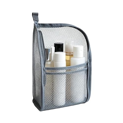 Standing Toiletry Bag Portable Lightweight Travel Toiletry Bag Toothbrush Storage Pouch with Holder Standing Portable Mesh Makeup Pouch for Pen Hotel Vacation Holiday Road Trip
