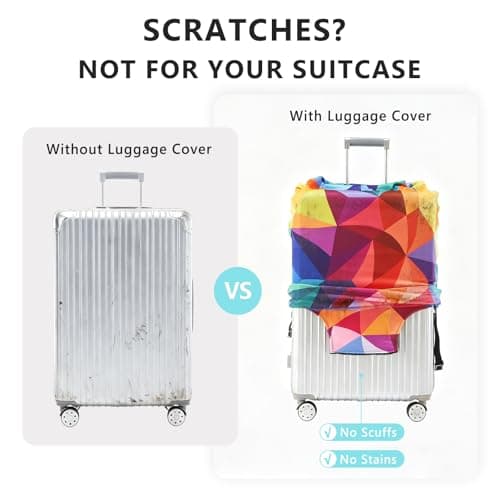 TRAVELKIN more than travel Travelkin Luggage Cover Washable Suitcase Cover Suitcase Protector Anti-scratch Suitcase cover Fits 18-32 Inch Luggage, Navy-Blue, S(18-21inch suitcase) — view 4
