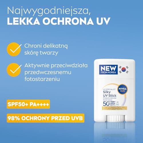 NIVEA SUN Breathable UV Specialist Silky UV Sun Stick SPF 50+ (15g), Lightweight and Non-Greasy Sunscreen, Invisible on All Skin Tones, Korean Stick Technology (Pack of 2) — view 4