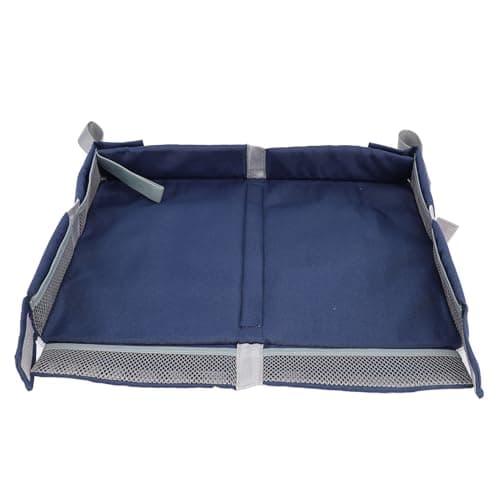 Domary Foldable Travel Tray Cover Multifunctional Airplane Organizer Kids and Adults for Planes Trains (Navy)