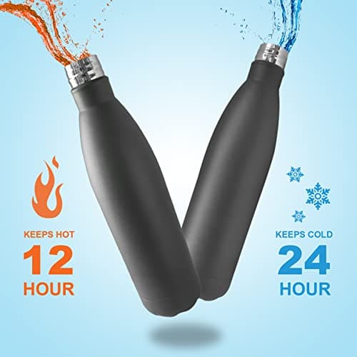 Domemit Beach Safe for Valuables, Diversion Water Bottle Stainless Steel with Hidden Compartment, Beach Travel Safe for Keys, Cash, Earphone, Leak Proof Insulated Bottle for Hot and Cold Drinks Black — view 3