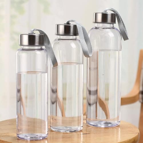 Sports Water Bottle, 300ml/400ml/50ml Drinks Bottle with Lid. Leak Proof BPAFree Clear Plastic Water Bottles for Adults Women Men Kids Gym School Cycling Running Hiking Travel Outdoor 300ml